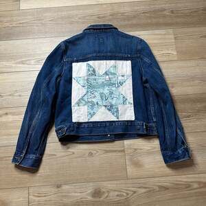 J.Crew Upcycled Quilted Denim Jacket Size Large